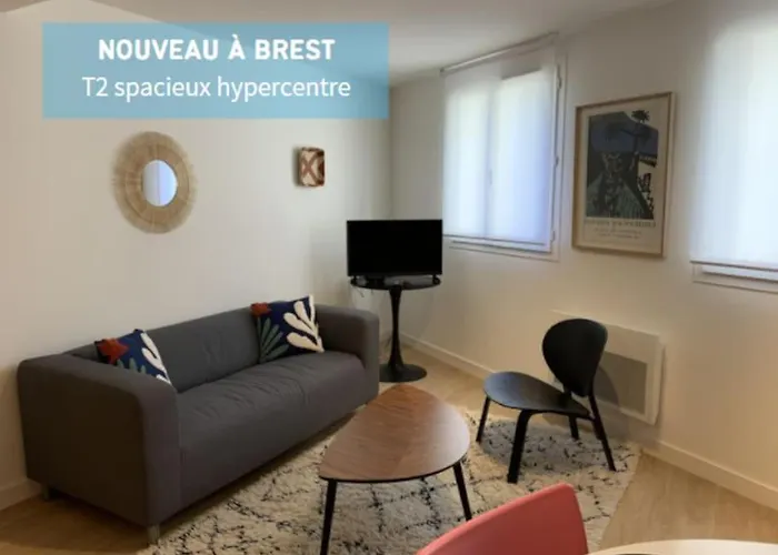 Apartament Jaures - Centre-ville - T3 Au Calme Brest